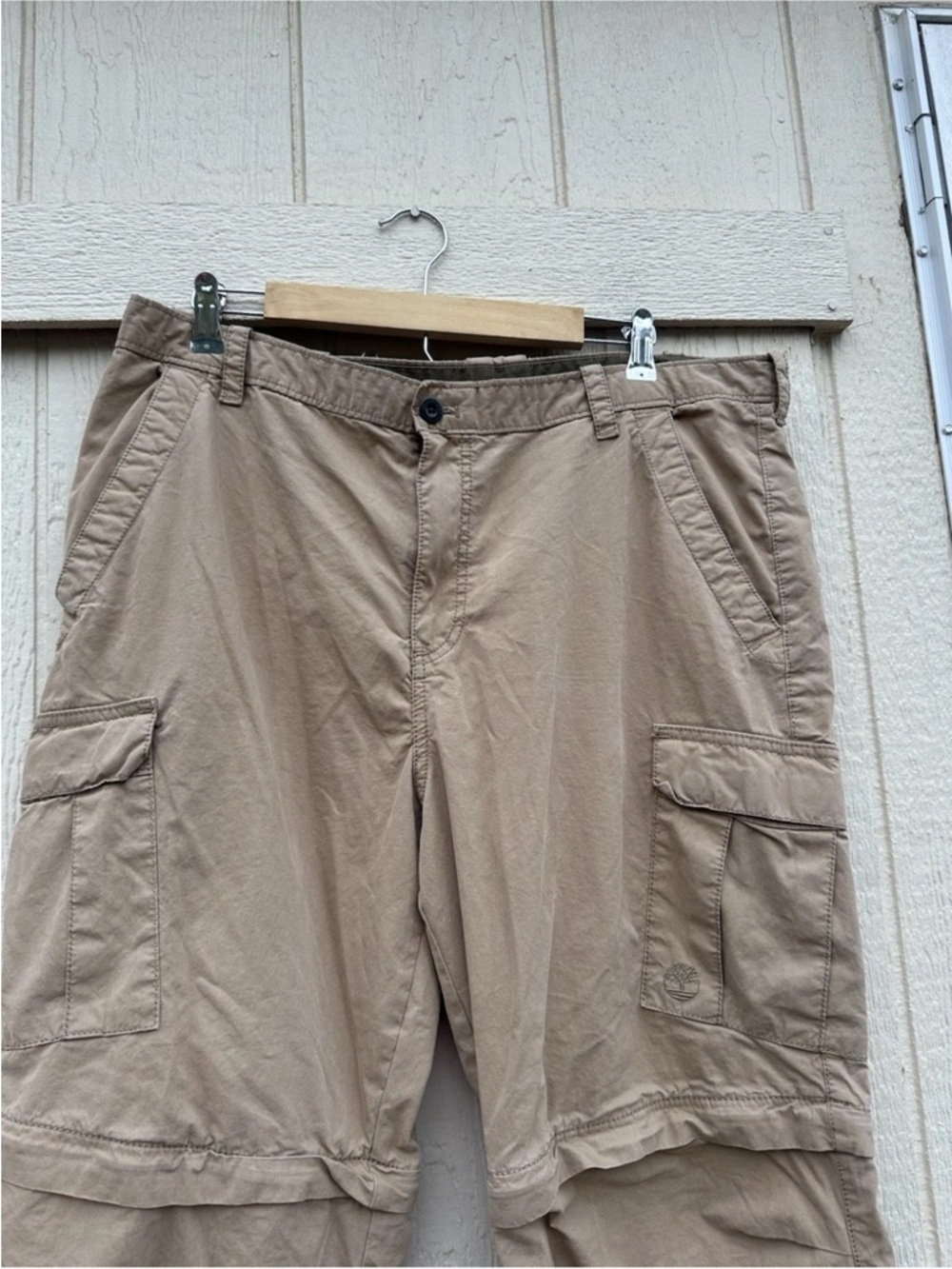 Timberland Men's Nylon Zip-Off Fly Fishing Pants Large (38X30 Brown/Tan - Picture 5 of 9